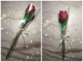Роза-бонбон в целофан , снимка 1 - Изкуствени цветя - 44829293