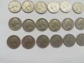 голям лот от 31 монети от 1/4 долар от различни години, снимка 4