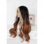 Дълга тъмнокестенява омбре перука на светли кичури Флоренс, снимка 4