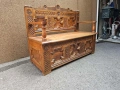 Уникална ретро пейка с дърворезба, снимка 4