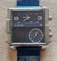 LIGE Silver Blue 8925 Луксозен мъжки кварцов часовник с метална верижка