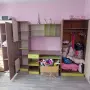 Единично легло с нощно шкафче и комбинация на бюро за училище и гардороб, снимка 4