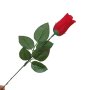 3752 Изкуствена червена роза за декорация, 65 см, снимка 1 - Изкуствени цветя - 41057864