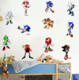 Соник Sonic герои самозалепващ стикер лепенка за стена и мебел детска стая