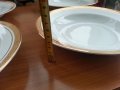 Стар български порцелан чинии с златен кант , снимка 8