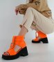 Летни боти- оранжеви с черно ходило - LB50, снимка 2