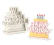 Happy Birthday торта свещи силиконов молд форма фондан шоколад, снимка 1