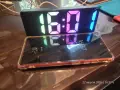 LED будилник с цветен огледален дисплей, работещ с USB , , снимка 1