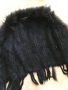 Natures Collection eлек в черно с естествен косъм заек и лисица XS/Sсица XS/S, снимка 6