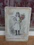 Метална табела разни момиче гълъб рози мир ретро диадема цветя, снимка 1 - Декорация за дома - 44751644