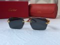 Cartier висок клас слънчеви очила Мъжки Дамски слънчеви с дървени дръжки, снимка 7