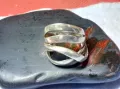 СТАР ШИКОЗЕН СРЕБЪРЕН ПРЪСТЕН СРЕБРО 925 АЖУРНА ХУДОЖЕСТВЕНА РЪЧНА БИЖУТЕРСКА ИЗРАБОТКА 30430, снимка 14