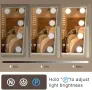 Козметично огледало 37 x 30 см с 9 LED лампи, снимка 5