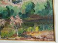 Иван ХАЛАЧЕВ 1902-1974 голям красив пейзаж с маслени бои, снимка 3