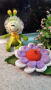 Плетена играчка Буболечка+голямо цвете, Плетени, ръчно изработени., снимка 8