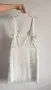 Елегантна бяла рокля с ресни, снимка 5