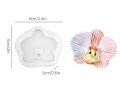 3D Средна орхидея цвете силиконов молд форма фондан шоколад смола гипс декор , снимка 2