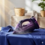 Безжична парна ютия 2400W с керамична плоча – двойна функция за парно и сухо гладене, снимка 3