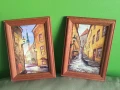  Две картини "Пейзаж от Италия "-  техника  маслени бои, снимка 2