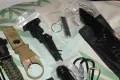 Survival Kit, комплект за оцеляване съставен от 27 части, два ножа, нов, снимка 5
