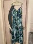 Разкошна ефирна цепка  нова елегантна ефирна дълга рокля екзотичен тропически принт номер 40, снимка 2