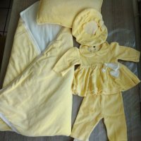 Плюшен комплект за изписване на бебе - Перфектно състояние, снимка 1 - Комплекти за бебе - 34635080