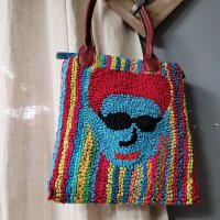 MIELIE екстравагантна чанта,плетена шарена, снимка 1 - Чанти - 40021350