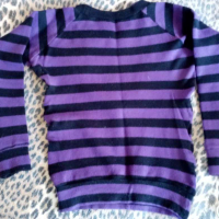 блуза с лилаво и черно и интересни акценти, снимка 3 - Блузи с дълъг ръкав и пуловери - 36277382