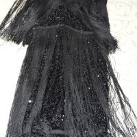 Елегантна рокля с реси и пайети, снимка 1 - Рокли - 44827200