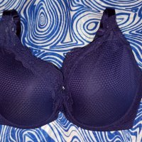 Passionata 95 F,G-Нов с етикет луксозен сутиен с твърди чашки с банел в индигово синьо, снимка 14 - Бельо - 41700197