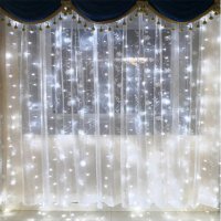 🏷️ НАМАЛЕНИЕ ✨ Коледна украса - LED светеща завеса, 300x60 см. Цветове - жълт и многоцветен, снимка 2 - Лед осветление - 42657923