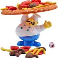 Монтесори Игра за преобръщане на пица, настолна балансираща играчка за пица, Poppa's Pizza Pile-Up з, снимка 2 - Образователни игри - 44325004