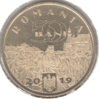Romania-50 Bani-2019-KM# 448-King Ferdinand I, снимка 2 - Нумизматика и бонистика - 44594273