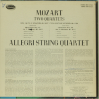 Allegri String Quartet-Грамофонна плоча-LP 12”, снимка 2 - Грамофонни плочи - 36340841