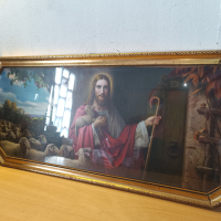 стара немска репродукция на Исус, снимка 4 - Антикварни и старинни предмети - 44637916