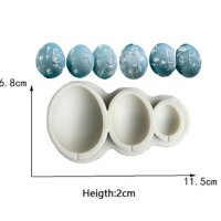 3 яйца яйце силиконов молд форма фондан декор украса, снимка 4 - Форми - 41868702