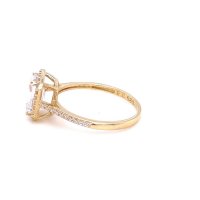 Златен дамски пръстен 2,72гр. размер:59 14кр. проба:585 модел:21946-4, снимка 3 - Пръстени - 44279664