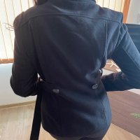 Черно късо палто, размер М, снимка 10 - Палта, манта - 38896011