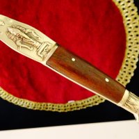 Нож,месинг,палисандър,Ганеша,слон. , снимка 3 - Антикварни и старинни предмети - 41447970