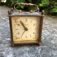 стар бронзов часовник "MARKSMAN" - WEST GERMANY - МИНИ, снимка 1 - Антикварни и старинни предмети - 41411409
