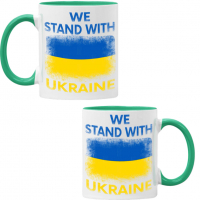 Чаша we stand with ukraine, Support Ukraine, Stop War in Ukraine, , снимка 2 - Чаши - 36178388