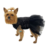 Черна рокля за куче Кучешка рокля в черен цвят Рокли за кучета в черен цвят Кучешки рокли , снимка 3 - За кучета - 41862277