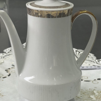 Порцелан Winterling Bavaria чайник с Латиера с златисто, снимка 5 - Сервизи - 44758046