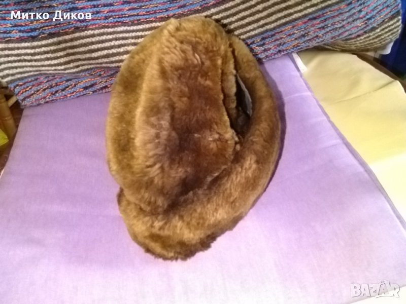 Шапка естествена кожа от соца 1970г реликва размер 56, снимка 1