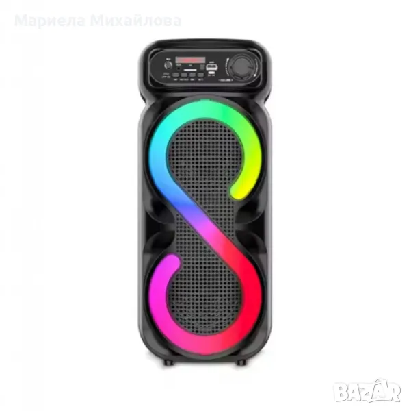 Супер бас караоке тонколона 4" х 2 с микрофон и дистанционно управление ZQS4270M, снимка 1