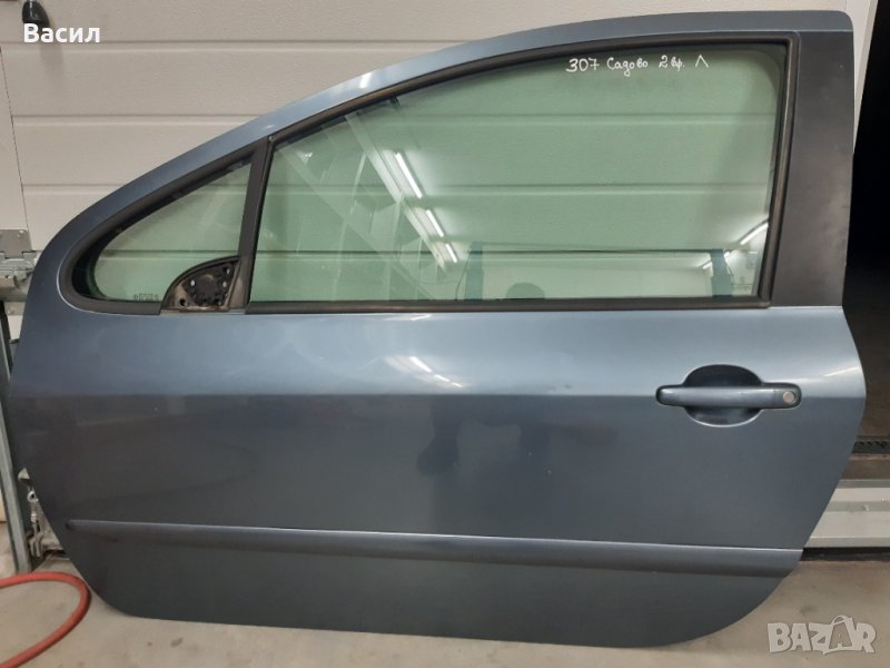 Предна лява врата ГОЛА ТЪМНОСИВА Peugeot 307 Hatchback 1.6 HDI 1.6hdi Пежо 307 Хечбек 1.6 ХДИ 1.6хди, снимка 1