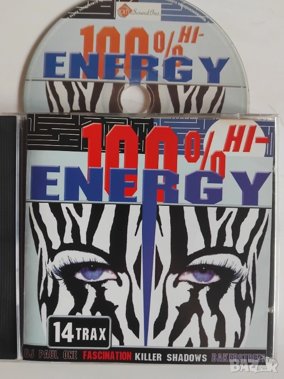 100% Hi-Energy - оригинален диск Euro House издаден от Polysound, снимка 1