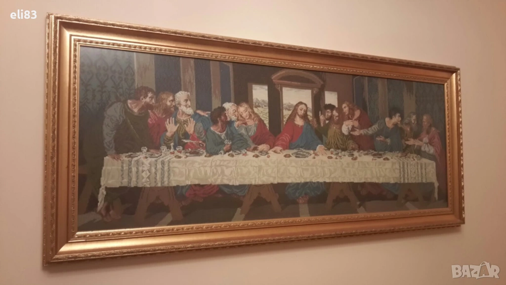Оригинален вилеров гоблен Тайната вечеря - да Винчи , снимка 1