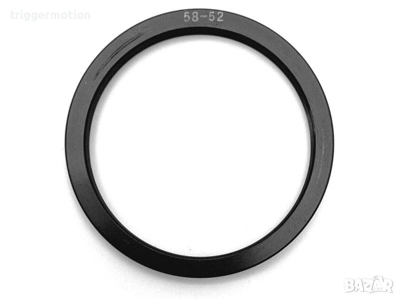 58mm - 52mm Преходник за филтър на резба, Step-Down Lens Filter Adapter Ring, снимка 1