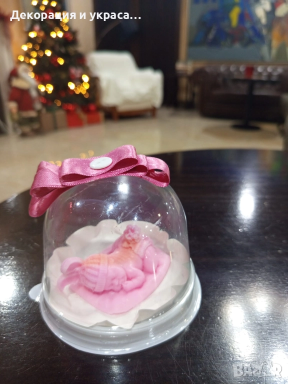 Сапунено бебе в купол за подарък за гости, снимка 1